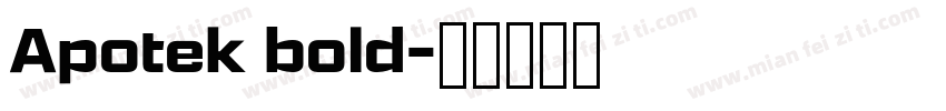 Apotek bold字体转换
